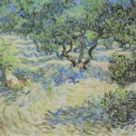 un saltamontes en el cuadro de van gogh